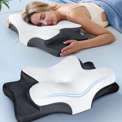 Brand New Ultra Pain Relief Cooling Pillow for Neck Support, Adjustable Cervical Neck Pillow Cozy Sleeping, Odorless Ergonomic Contour Memory Foam Pil