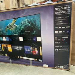 SAMSUNG 75-Inch Class Neo QLED 8K QN850C Series Mini LED Quantum HDR Smart TV with Ultra Slim Design, Dolby Atmos, Object Tracking Sound+, Q-Symphony 