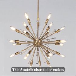 Chandelier - Sputnik - Brass