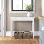 Console table white finish 