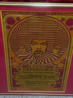 Bill Graham presents Jimi Hendrix Experience Filmore East poster