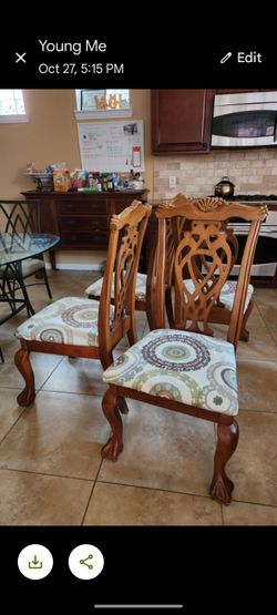 Solid Wood High Back paded  Dining Chairs $200