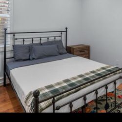 Queen Bed frame + Mattress