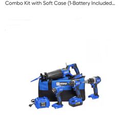 Kobalt 24-volt 4-Tool Brushless Power Tool Combo Kit with Soft Case (1-Battery Included)