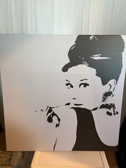 Audrey Hepburn art 36” x 36”