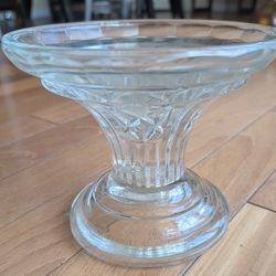crystal glass potpourri bouquet flower pedestal bowl 6" x 7"