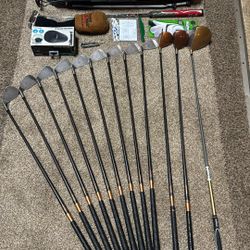 Taylor Made Oversized Bubble Shaft Irons + Extras.