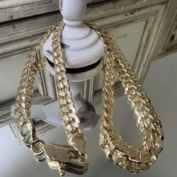 Cuban Men’s Gold Plated Chain Necklace 22” 9mm