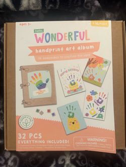 Kids handprint art album
