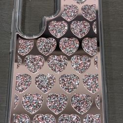 Samsung Galaxy S25 Ultra 6.9 Inch Pink Heart Bling Case