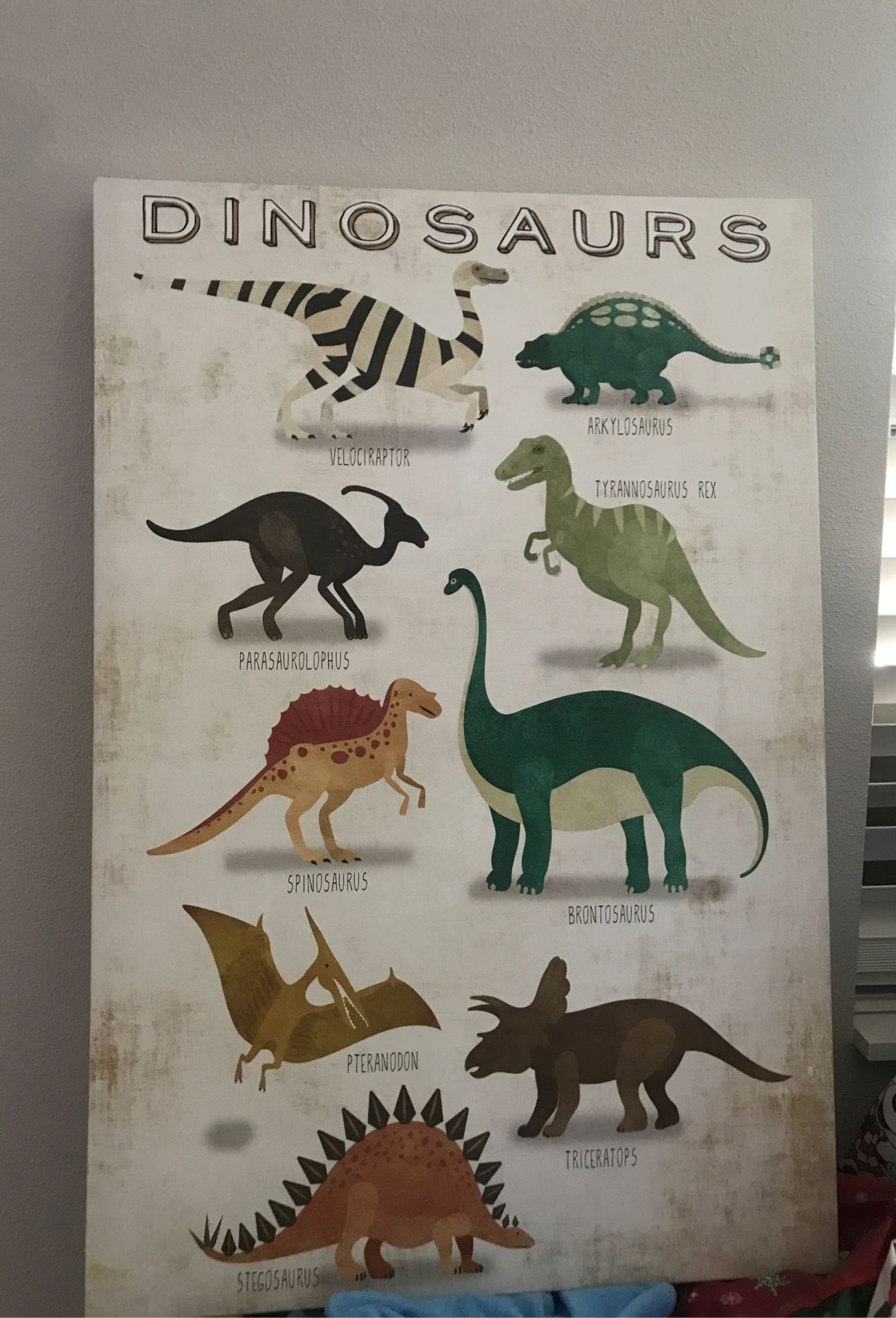 Dinosaur canvas wall decor