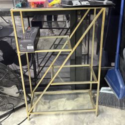 Gold Frame Glass Shelves 