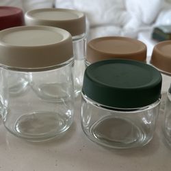 8 Pack Glass Overnight Oats Containers with Lids