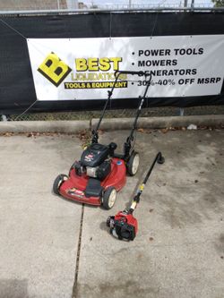 Echo Lawn Mower with Troy Bilt String Trimmer Kit