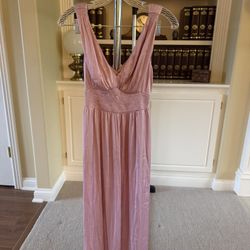 Waist-Defined Tie-Back Satin Maxi Dress