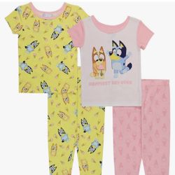5T 100% Cotton Toddler Girl Bluey PJ’s (2 Pack) $12
