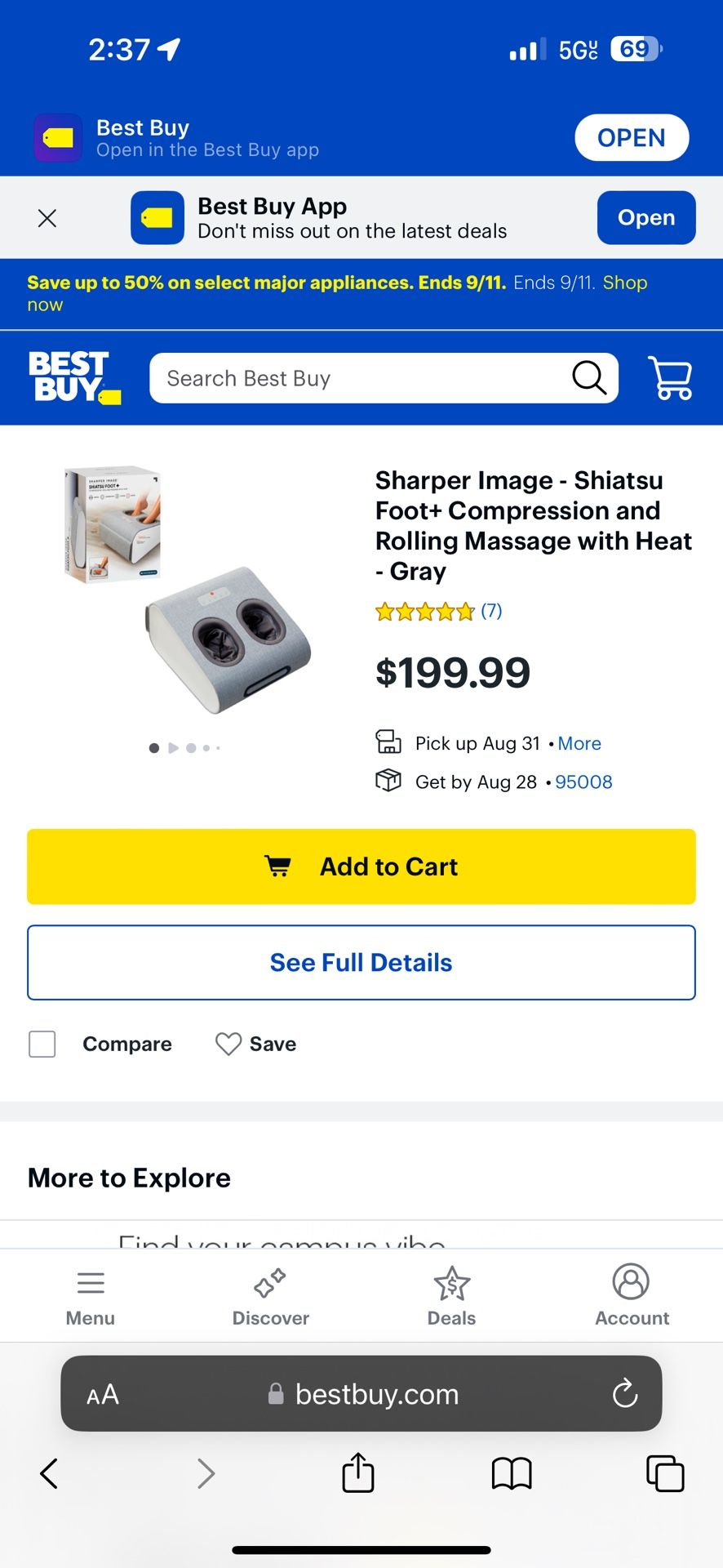 Sharper image Foot Massager