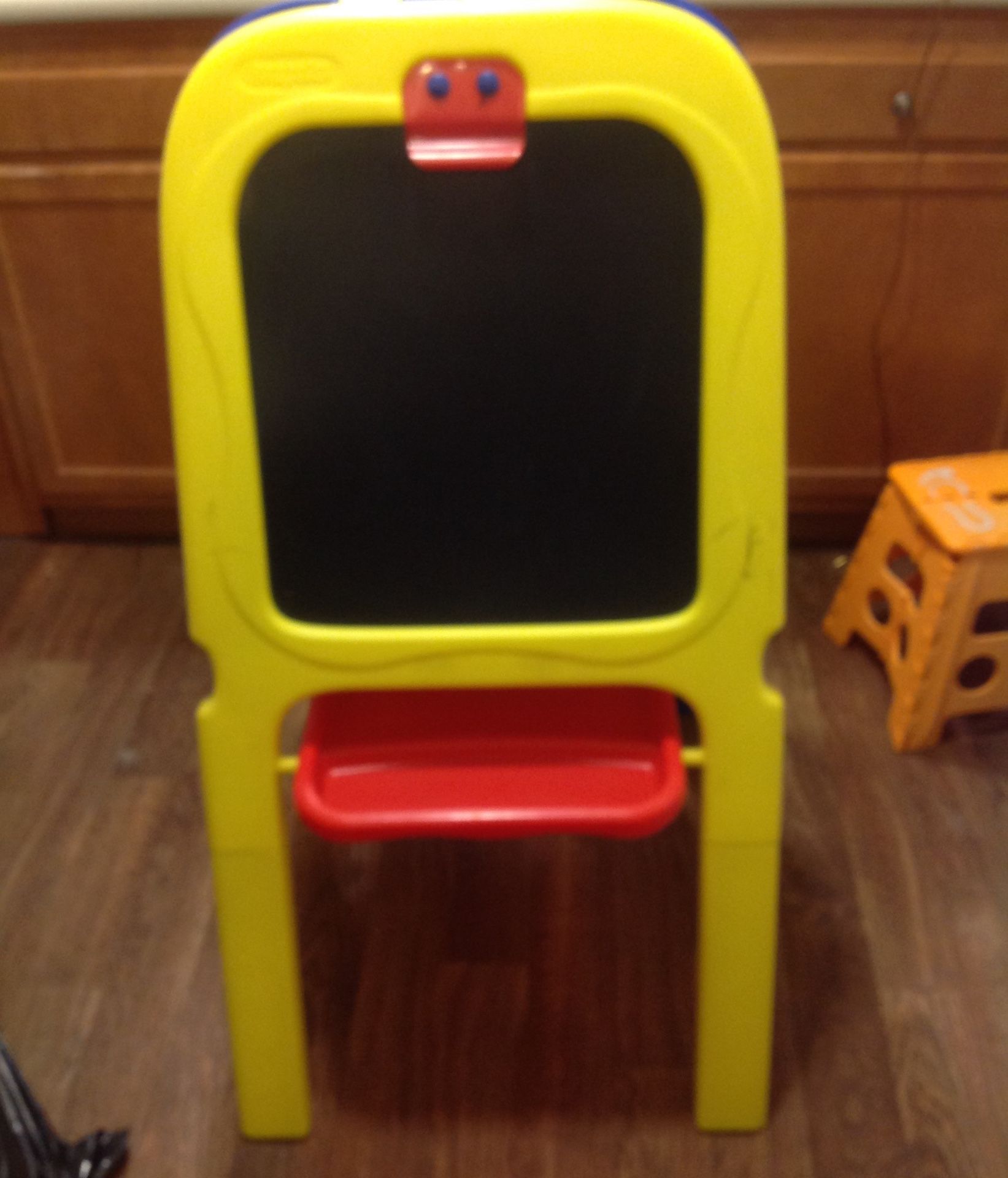 Crayons Easel with white board and chalk board