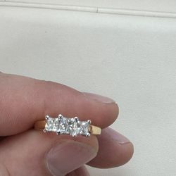 Ring (14k 1.00 Ctw Diamonds) Princess Cut
