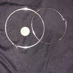 3” Hoop Sterling Silver Earrings