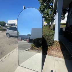MIRROR - 75 x 33 Large Full Length Arch Mirror with Stand 75x33