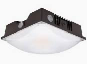 ENVISION - SQUARE LED CANOPY LIGHT - 60W - 3CCT - BRONZE