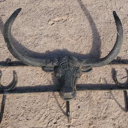 Steel Long Horn Steer Design Hang Up Decor And Other Cool Items!