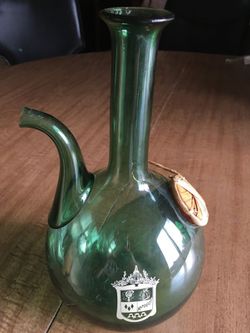 Vintage Italian Wine Carafe w/ Ice Pocket by Norleans Crystal
