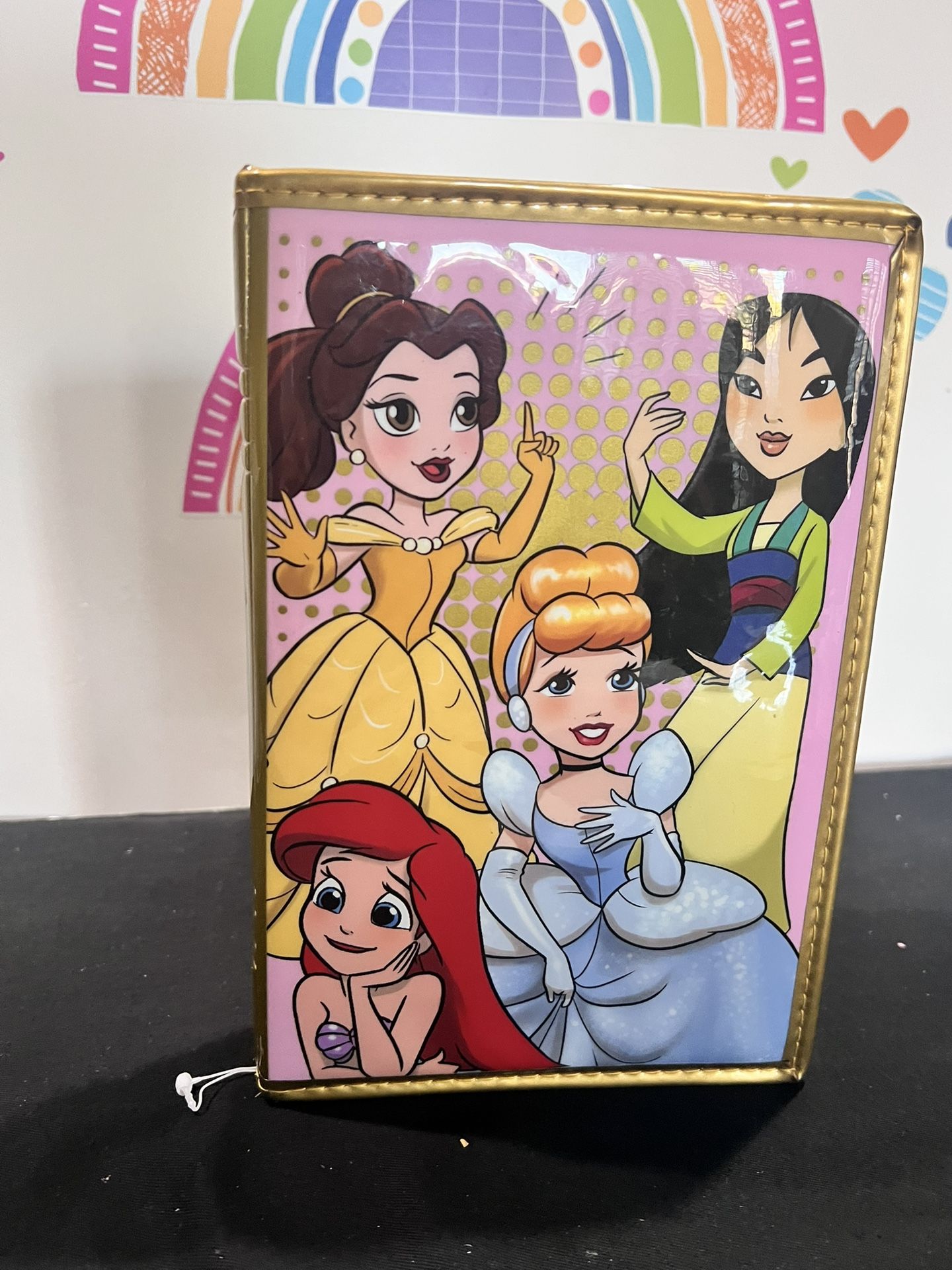 DISNEY PRINCESS SCHOOL PENCIL & ACCESSORY ZIP UP ! 9x6x2!