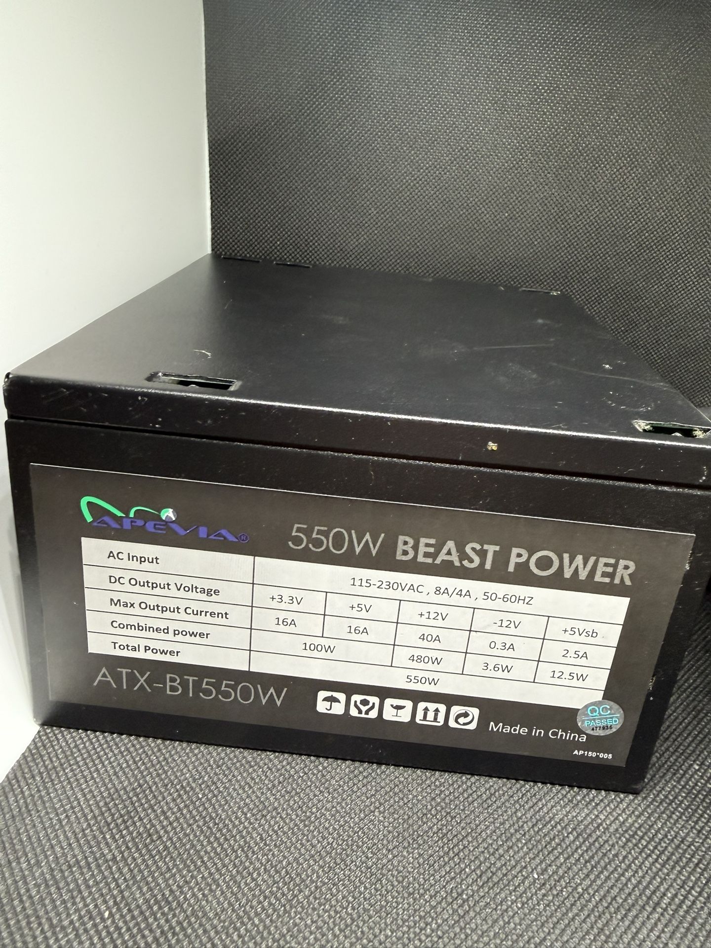 APEVIA Beast power gaming Power supply 550W ATX-BT550W