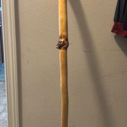 Vintage Hand Carved Walking Stick, 