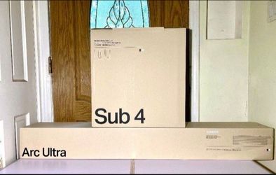 Sonos Ultra Arc (Black) Bundled with Sonos 4 Subwoofer (Black) Brand New Sealed.  Includes Warranty.