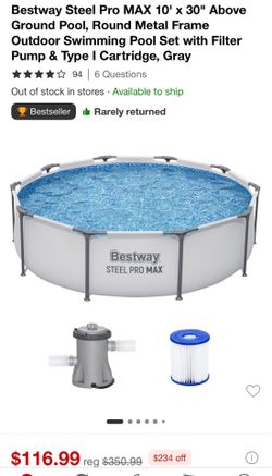 10 ft x 30 inch pool metal frame pool