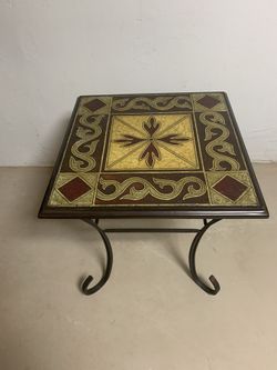 Stone & Metal accent table