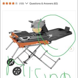 Ridgid 15 Amp 10 in. Wet Tile Saw with Portable Stand new missing black piece as is $520 