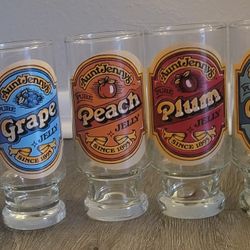 Aunt Jenny's JELLY glass Cups