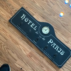 Hotel Paris Sign Clock Works 