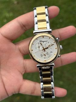 Salvatore Ferragamo unisex  Two-Tone Chronograph Watch