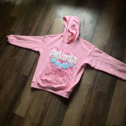 pink sp5der hoodie atlanta