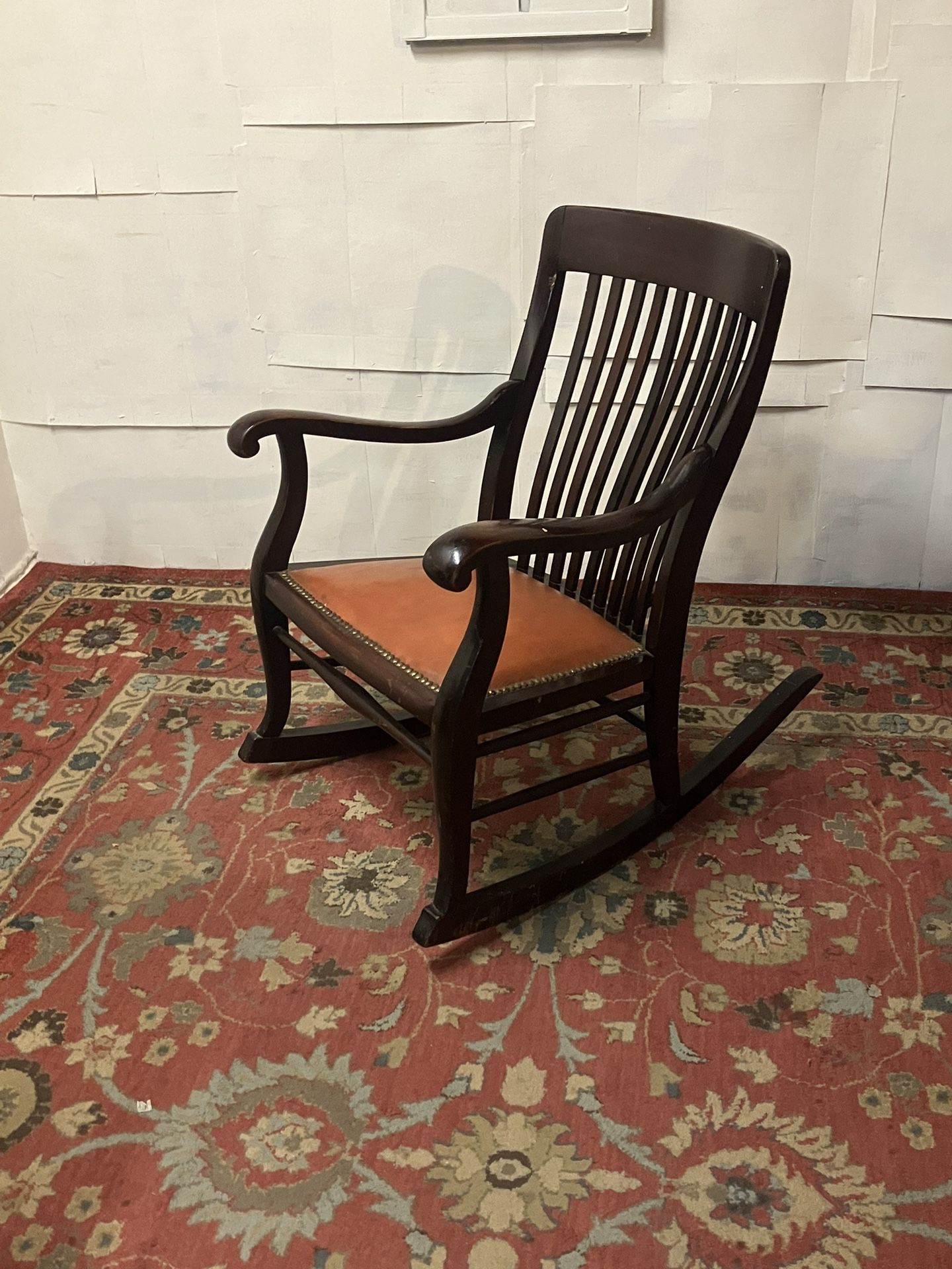 Early 1900’s Rocking Chair with Curved Spindles