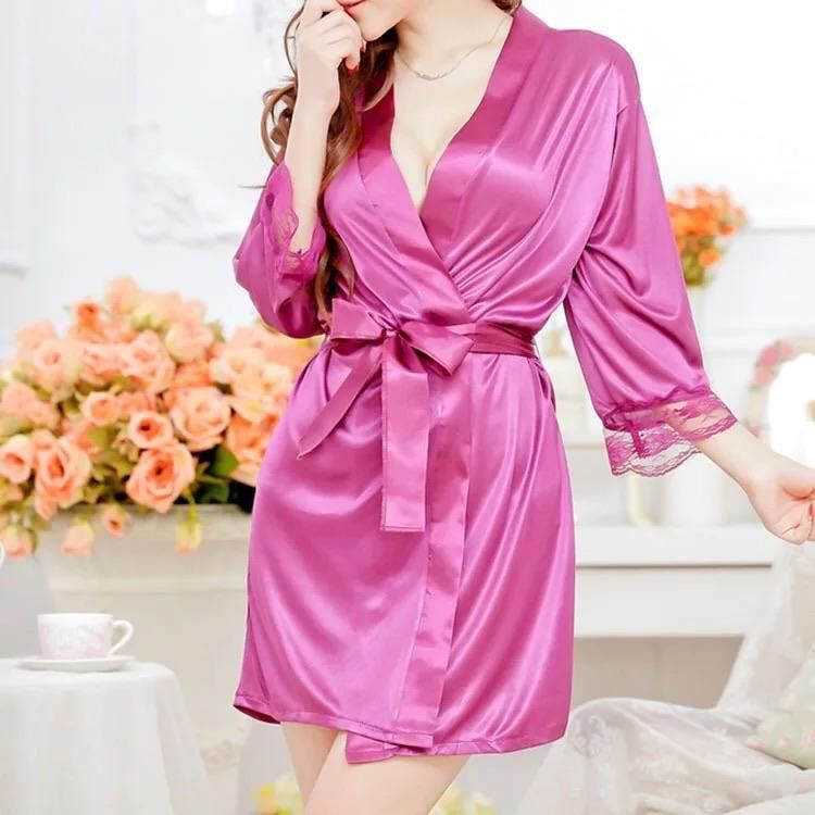 Women short robe sleepwear 