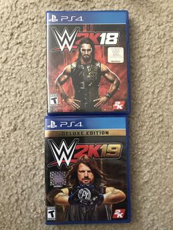 PS4 games WWE 2K18 & WWE 2K19 $15