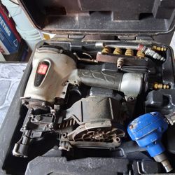 Roofing Nail Gun With Palm Nailer And Accessories 