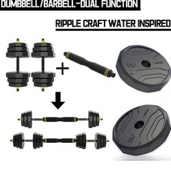 IRUI Adjustable Fitness Dumbells Set, Free Weights 44 Ibs - Like New