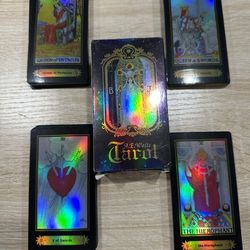 A.E.White Japan HOLOGRAPHIC Tarot Card Deck 78 Cards Complete