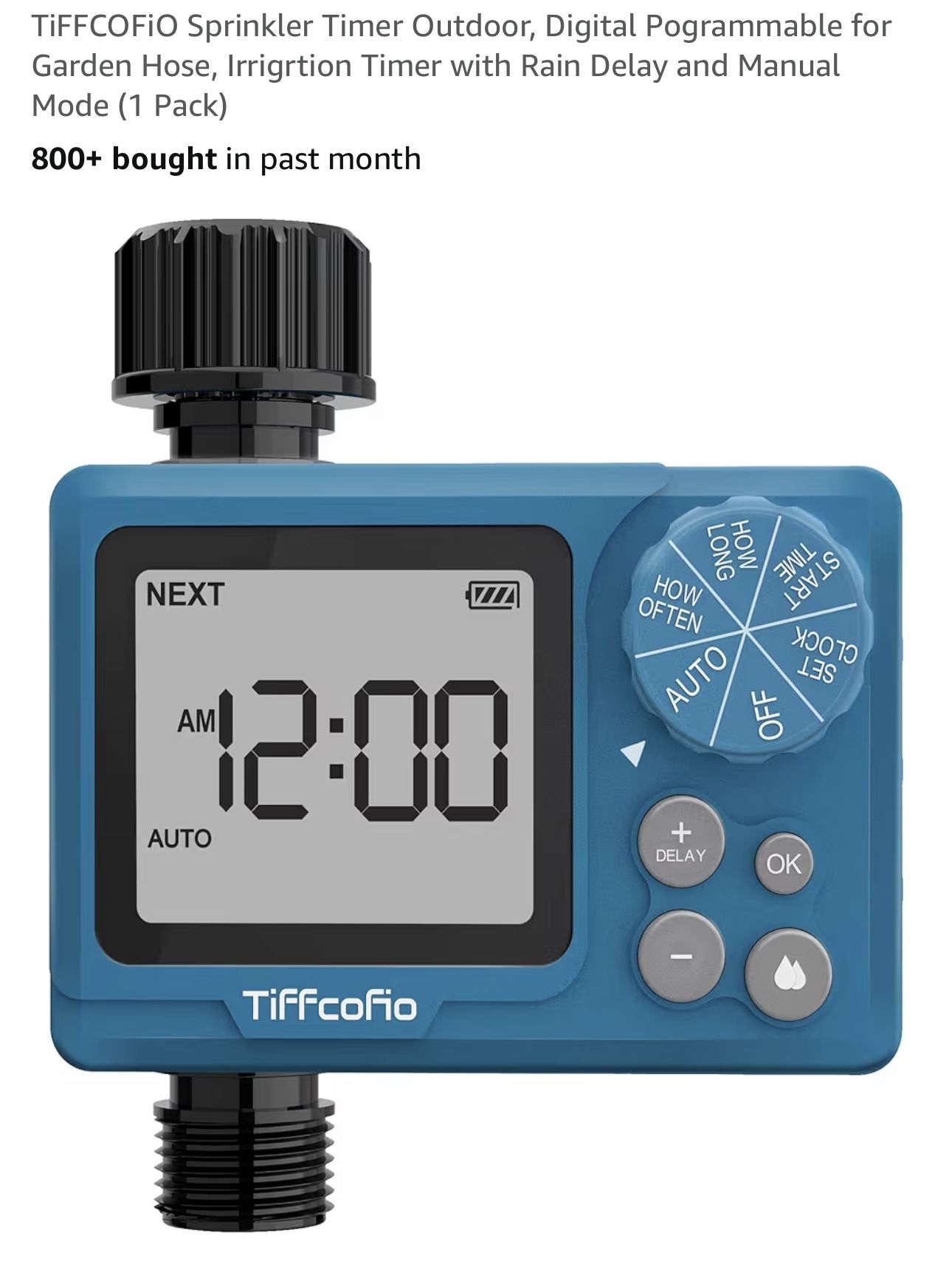 Tiffcofio Sprinkler Timer