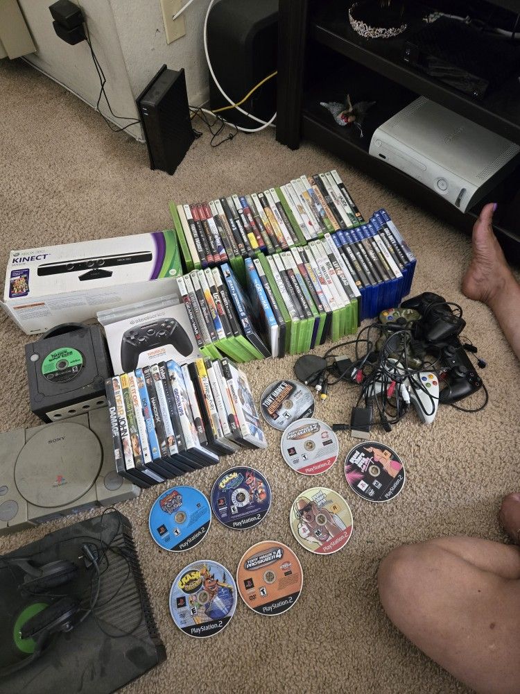 Xbox, Xbox 360, Gamecube, And a Variety Of Games And Movies