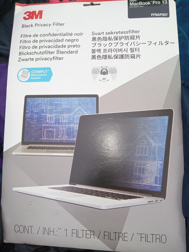 3M Black Privacy Filter for MacBook Pro 13