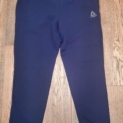 Reebok - Mens - Medium - Athletic Pants - Drawstring Waist - Cotton - Blue