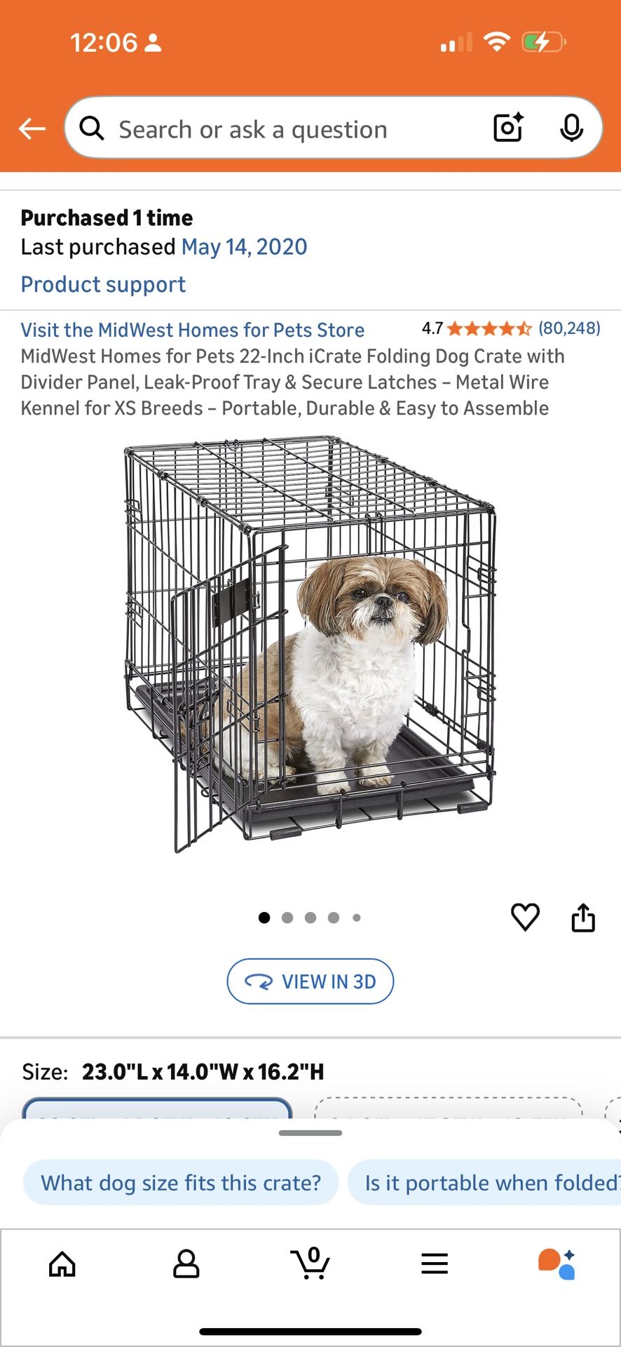 Folding Dog / Pet Crate